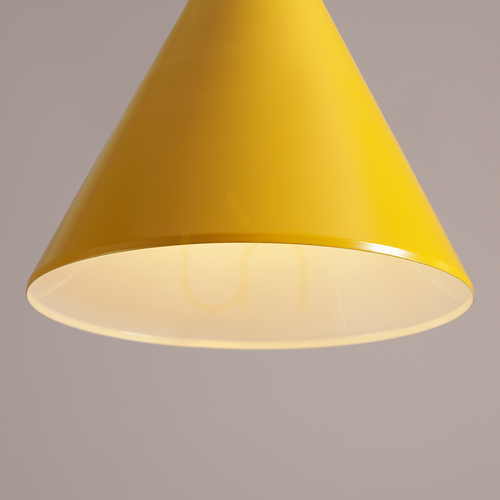Prüfen Aldex Form Mustard Pendelleuchte aus Metall, senfgelb, E27, 24 cm, 1108G14