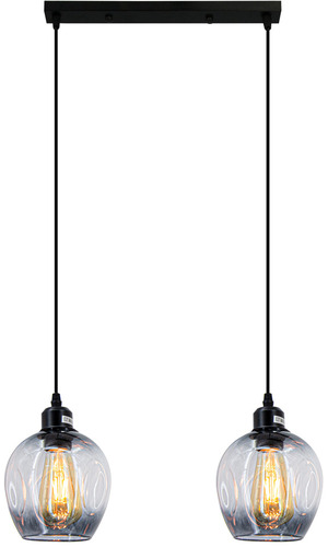 Prüfen Lampe ATENA 8182/2 Überhängendes Seil 2Fl.E27 Schwarz