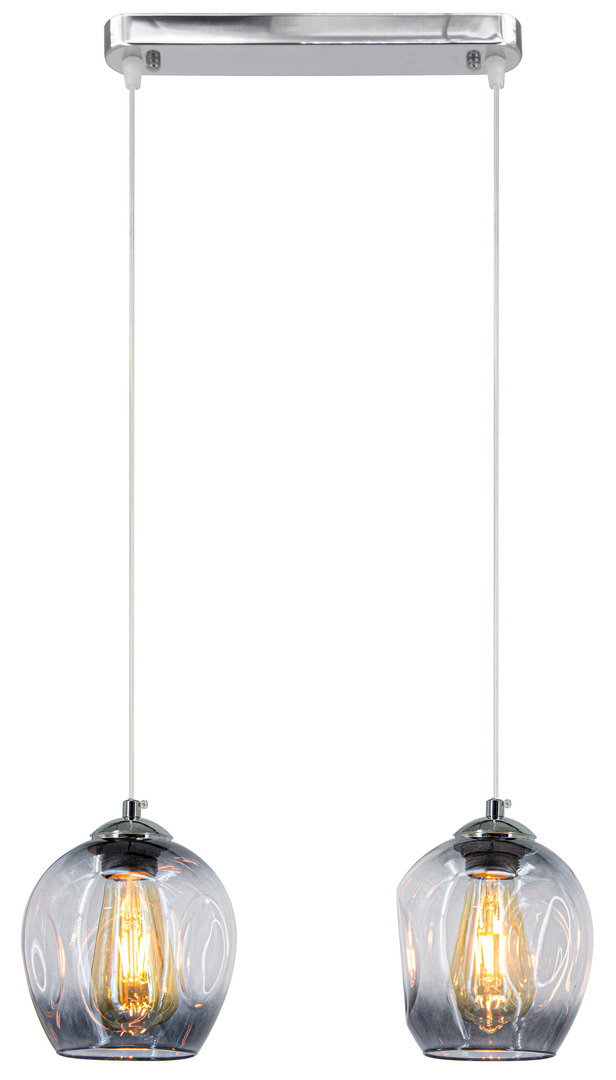 ATENA Lamp 8182/2 Overhanging Rope 2Fl.E27 Chrome Black