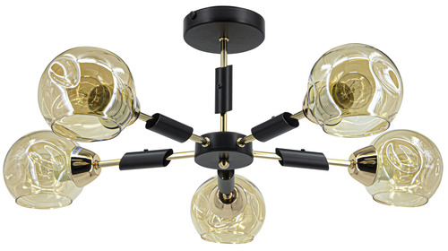 Prüfen BLED Lampe 2027/5 Beleuchtungskörper 5lb.E27 Schwarz Gold