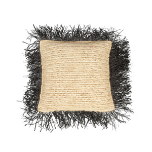 Der Raffia-Kissenbezug Quadratisch - Natürlich Schwarz - 40x40. 0 Der Raffia-Kissenbezug Quadratisch - Natürlich Schwarz - 40x40. small 0