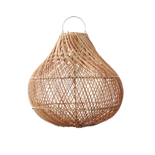 Prüfen Hängeleuchte über Tisch -Die Flasche M, E27, Rattan, durchbrochen