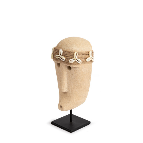 Prüfen Bazar Bizar Sumba Stone #34 — Sandsteindekoration mit Muscheln auf Ständer, 19 cm