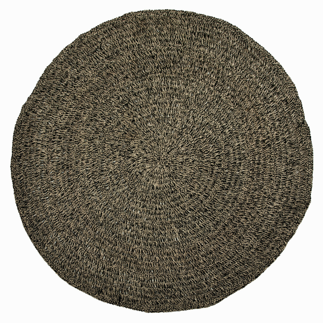 Natürlicher Seegras-Teppich - Schwarz - 200