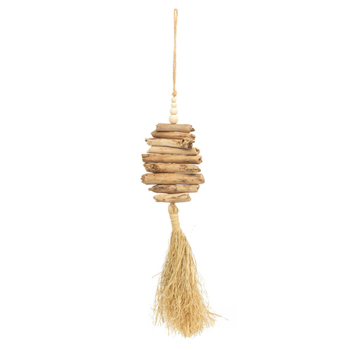 Prüfen Wanddekoration Raffia-Treibholz BAZAR BIZAR Schwarzbraun Holz 60 cm