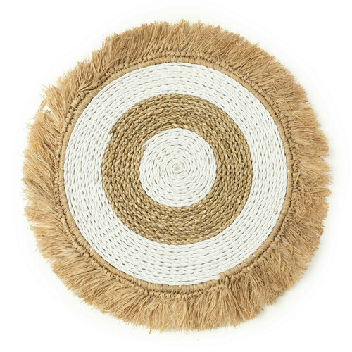 Prüfen Das Platzset aus Seegras Raffia - Naturweiß