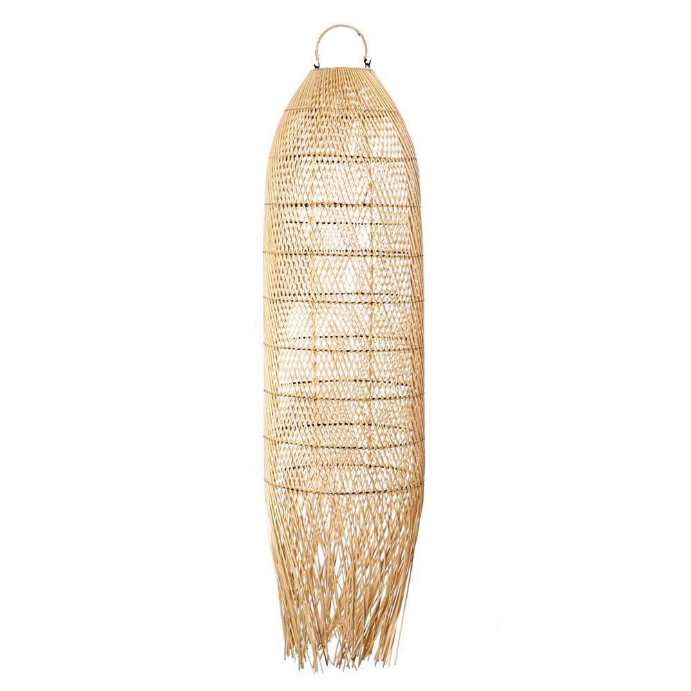 Lampă cu ciucure mare - The Squid L, E27, Rattan, stil boho