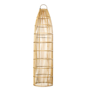 Große Pendelleuchte - The Fish Trap L, E27, Rattan, Heimtextilien - Verkauf small 1