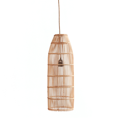 Prüfen Durchbrochene Pendelleuchte - The Fish Trap M, E27, Rattan