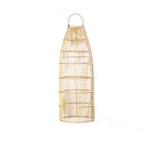 Durchbrochene Pendelleuchte - The Fish Trap M, E27, Rattan small 1
