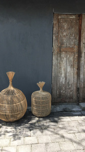 Durchbrochene Deckenleuchte, Dekoration - The Dumpling Floor Lamp S, E27, Rattan 4 Durchbrochene Deckenleuchte, Dekoration - The Dumpling Floor Lamp S, E27, Rattan small 4