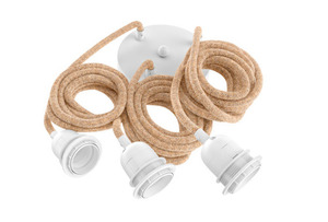 Geflochtene Blumenlampe - The Whipped XL, E27, Rattan, große Pendelleuchte small 4