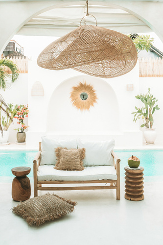 Prüfen Geflochtene Wolkenlampe - The Cloud XXL, E27, Rattan