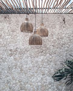 Hängeleuchte über Tisch - The Lobster Trap L, E27, Rattan, Boho-Stil small 4