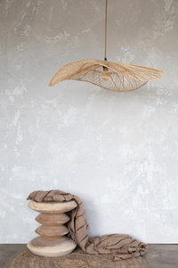 Hutlampe - The Chapeau L, E27, Rattan, Boho-Stil small 2