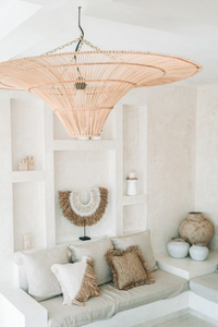 Sky Pendant XL Pendel-Deckenleuchte, E27, Rattan, geflochten, handgefertigt small 4