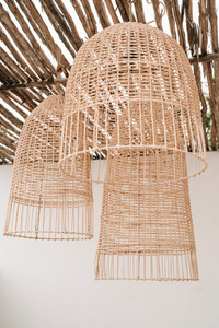 Hängelampenschirm Bazar Bizar The Elba L – Rattan natur, 45 × 90 cm small 4