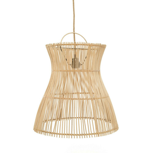 Prüfen Wohnzimmerlampe - The Flirt L, E27, natürliches Rattan, Scandi Boho