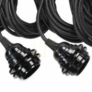 BAZAR BIZAR Cable Fittings Pendelset schwarz, 5 E27-Fassungen, 350 cm Kabel small 2