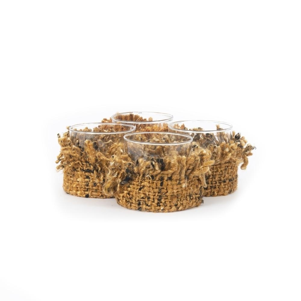 Candle Holder BAZAR BIZAR Oh My Gee Cotton Cinnamon Black S