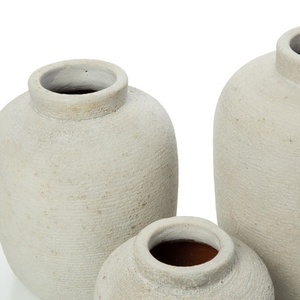 Terrakotta-Vase Bazar Bizar Peaky L in Betonoptik, 22 cm small 1
