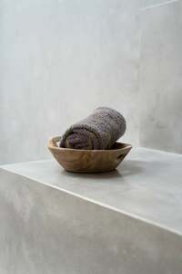 Schale mit Griffen Bazar Bizar Bowl Tray – naturfarbenes Teakholz 20 cm small 5