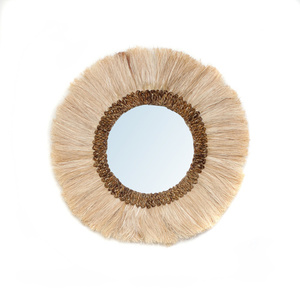 Wandspiegel Mowgli M rund Ø 60 cm aus Naturgras Bazar Bizar small 0