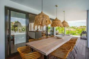 Pendelleuchte aus geflochtenem Gras - The Abaca Hoola L, E27 small 1