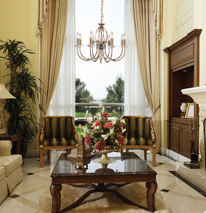 Aegean 8 Licht Kronleuchter - Aged Brass Elstead small 1