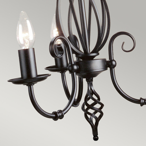 Artisan 3 Licht-Kronleuchter - Schwarz Elstead small 2