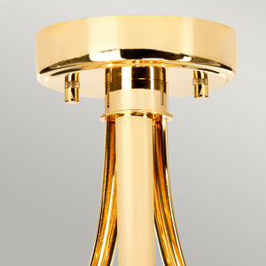Falmouth 3 Light Semi Flush - French Gold Elstead small 1