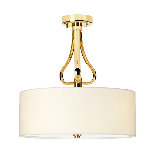 Prüfen Falmouth 3 Light Semi Flush - French Gold Elstead