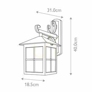 Winchester 1 Licht Wandleuchte Down Lantern Elstead small 5