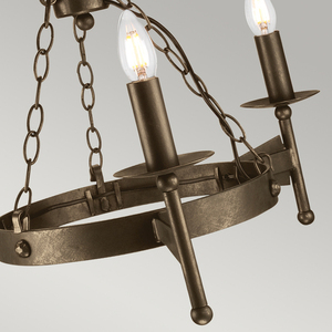 Cromwell 3 Licht Kronleuchter Elstead small 2