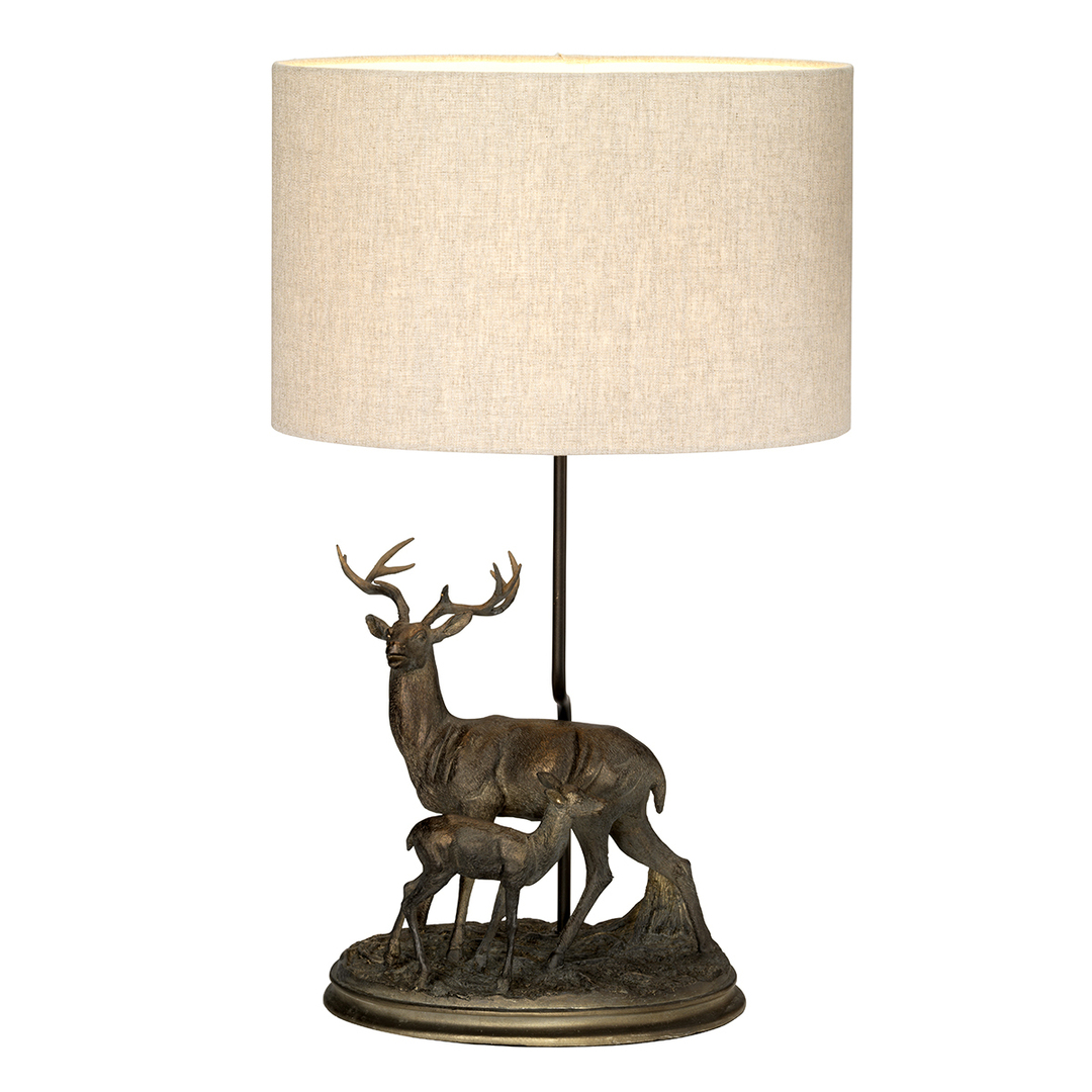Amelia 1 Light Table Lamp With Oval Shade Elstead
