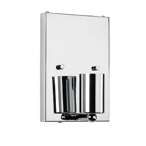 Cooper Kleine gebogene Wandleuchte mit polierter Chromrückwand Elstead small 1
