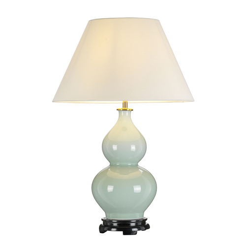 Prüfen Harbin Gourd 1 Light Tischlampe mit hohem Empire - Celadon Elstead