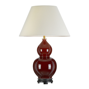 Harbin Gourd 1 leichte Tischlampe mit großem Reich - Oxblood Elstead small 1
