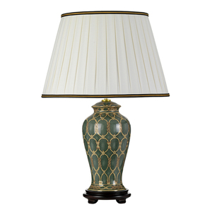 Sashi 1 leichte Tischlampe mit großem Empire-Schirm Elstead small 1