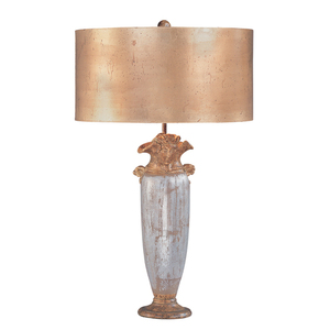 Bienville 1 Licht Tischlampe - Silber/Gold Elstead small 0