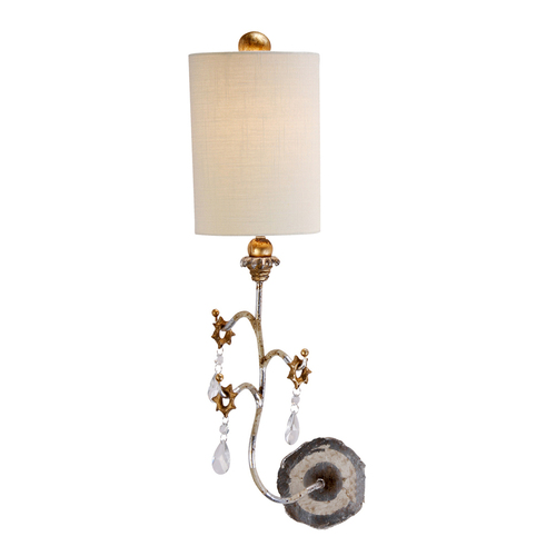 Prüfen Tivoli 1 Licht Wandleuchte - Silber & Creme Patina Elstead