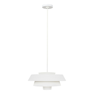 Brisbin 1 leichte Pendelleuchte - Mattweiß Elstead small 0