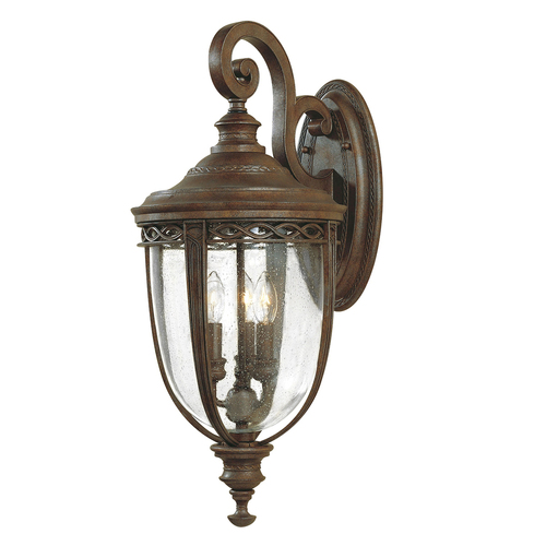 Prüfen English Bridle 3 Licht große Wandlaterne - British Bronze Elstead