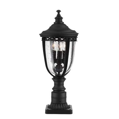 Prüfen English Bridle 3 Light Medium Pedestal - Schwarz Elstead