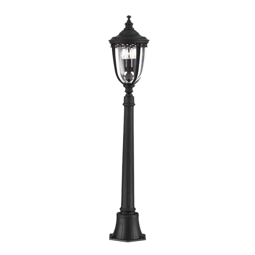 Prüfen English Bridle 3 Light Medium Pillar - Laterne Schwarz Elstead