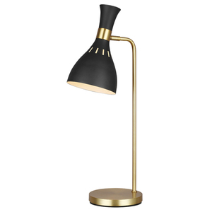 Joan 1 Light Tischlampe - Midnight Black & Brushed Brass Elstead small 0