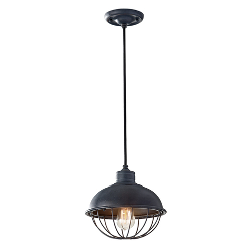 Prüfen Urban Renewal 1 Light Pendelleuchte - Antikes Schmiedeeisen Elstead
