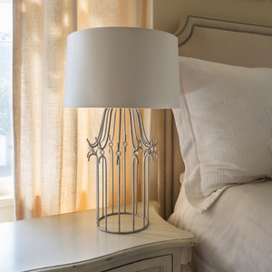 Stella 1 Licht Tischlampe - Distressed Silver Elstead small 1