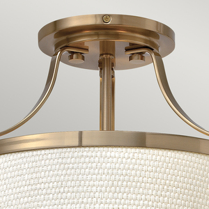 Charlotte 3 Light Semi-Flush - Gebürstetes Karamell Elstead small 2