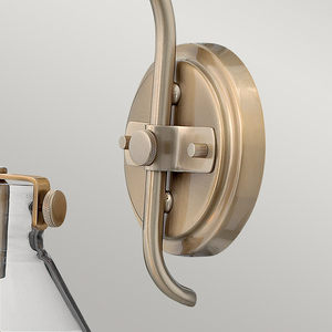Congress 1 Light Wandleuchte aus Klarglas - Gebürstetes Karamell Elstead small 1